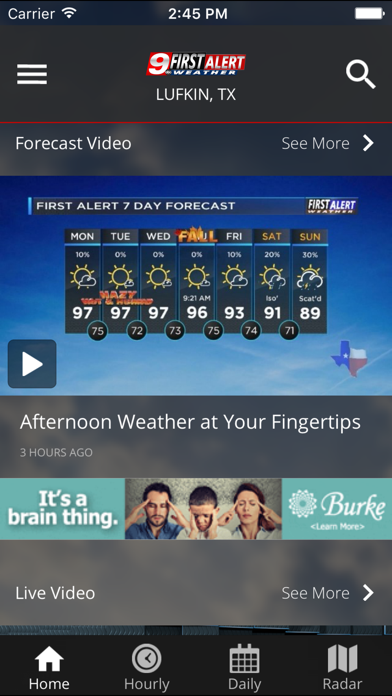 KTRE 9 First Alert Weather screenshot 1