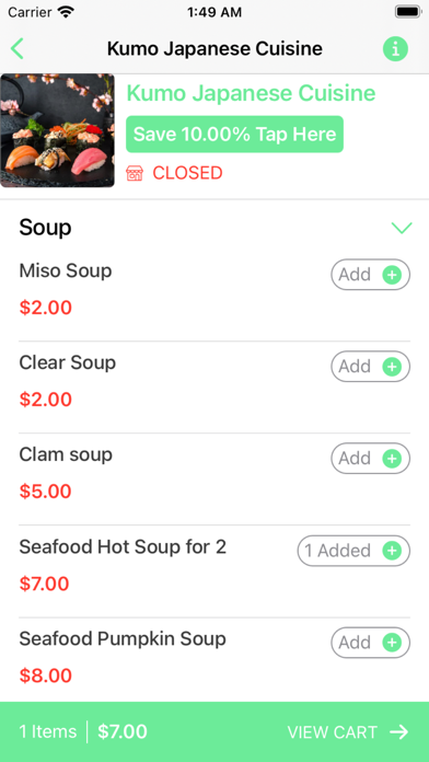 Kumo - Japanese Cuisine screenshot 2
