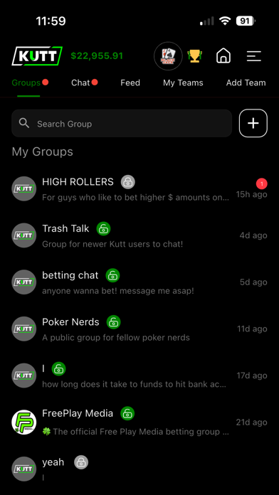 Kutt - Social Betting Platform screenshot 2