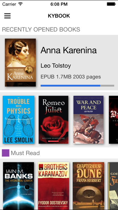 KyBook - EPub,FB2,PDF,DjVu Reader screenshot 1
