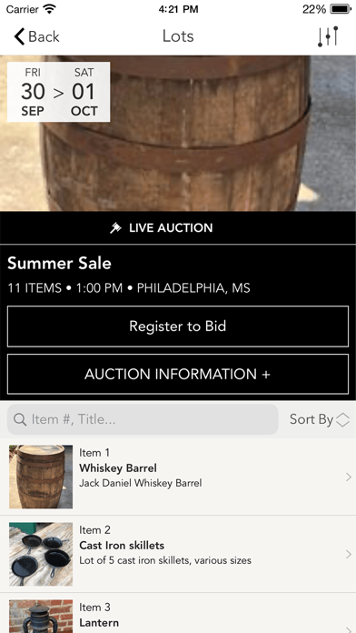 Lane Taylor Auction screenshot 3