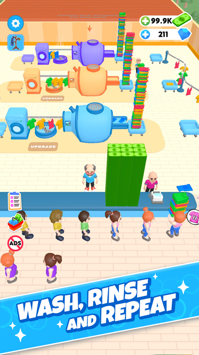 Laundry Rush - Idle Game screenshot 1