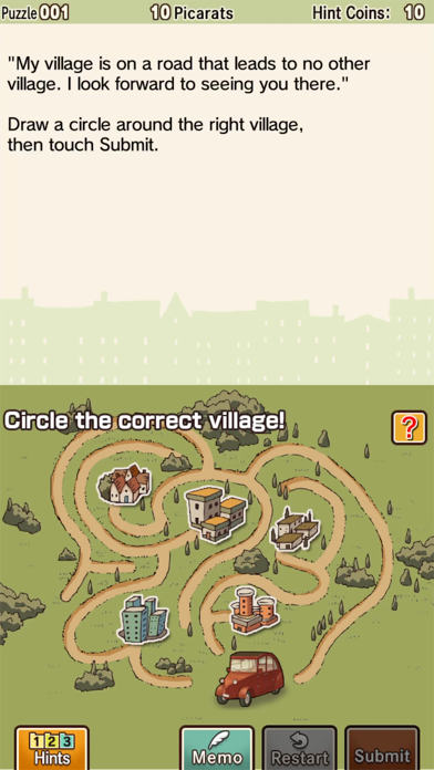 Layton: Curious Village in HD screenshot 1