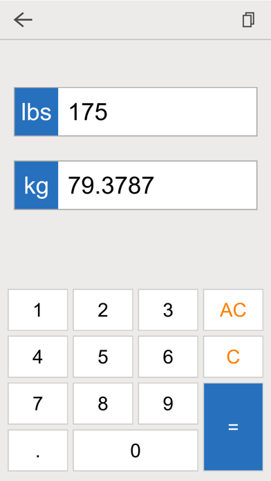 lbs kg converter screenshot 4