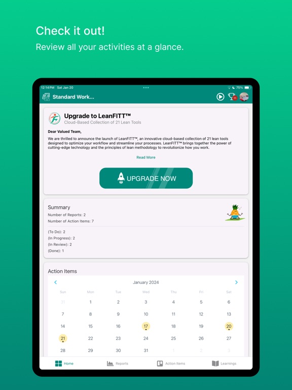 Lean Standard Work Rpt screenshot 10