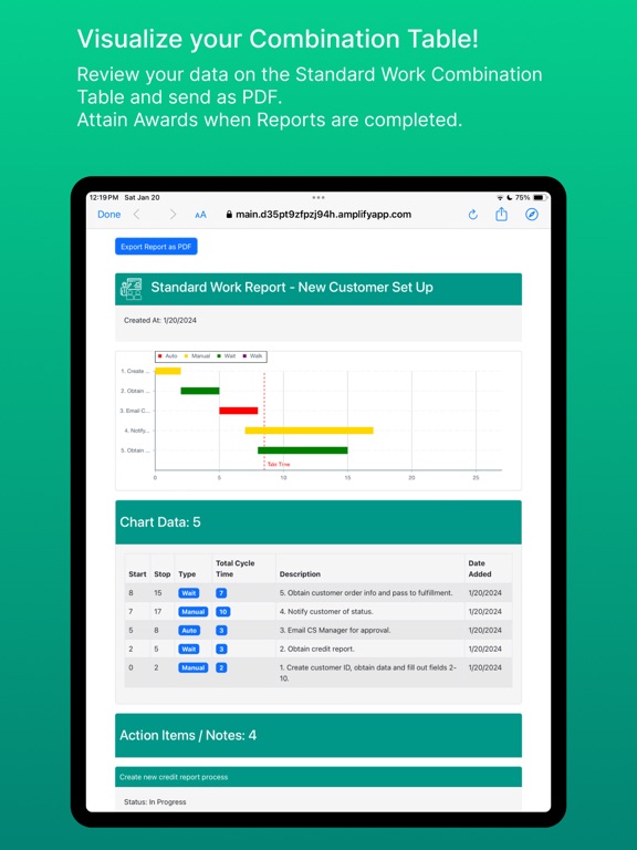 Lean Standard Work Rpt screenshot 6