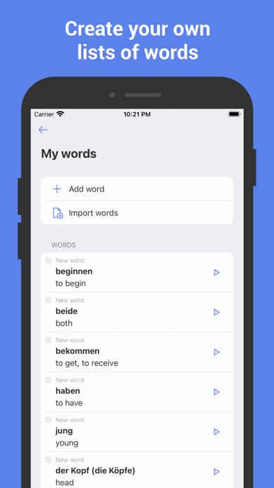 Learn German with Flash cards screenshot 4