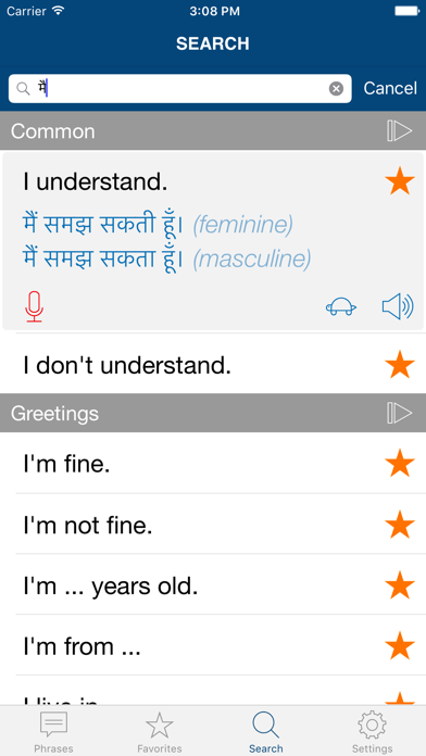 Learn Hindi Phrases & Words screenshot 2