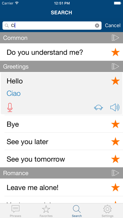 Learn Italian Phrases & Words screenshot 2