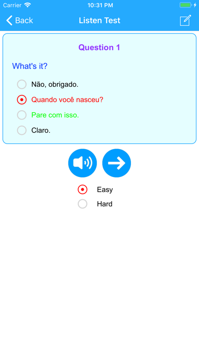 Learn Portuguese Phrases Lite screenshot 3