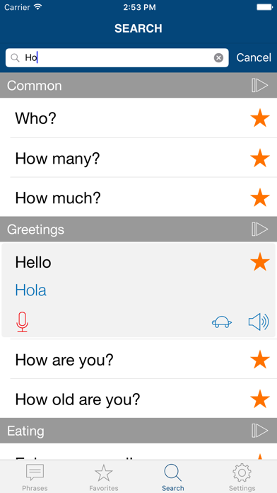 Learn Spanish Phrases screenshot 2