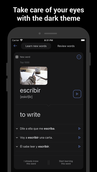 Learn Spanish with flashcards! screenshot 1