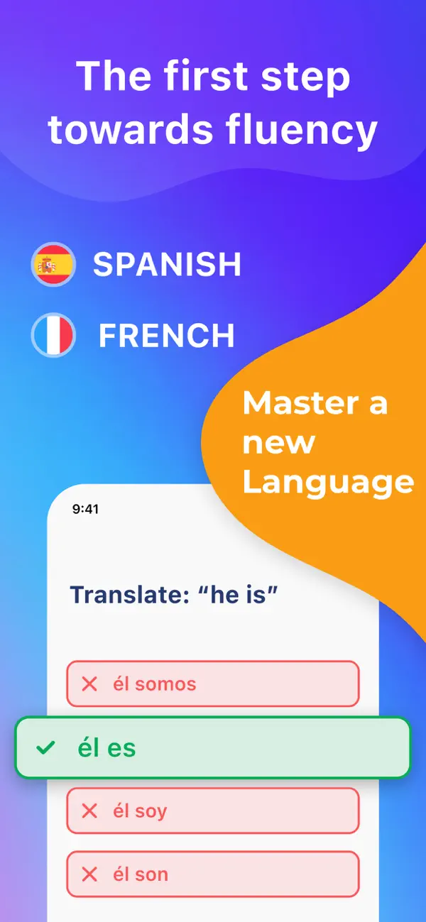 Learning Spanish Verbs, French screenshot 5