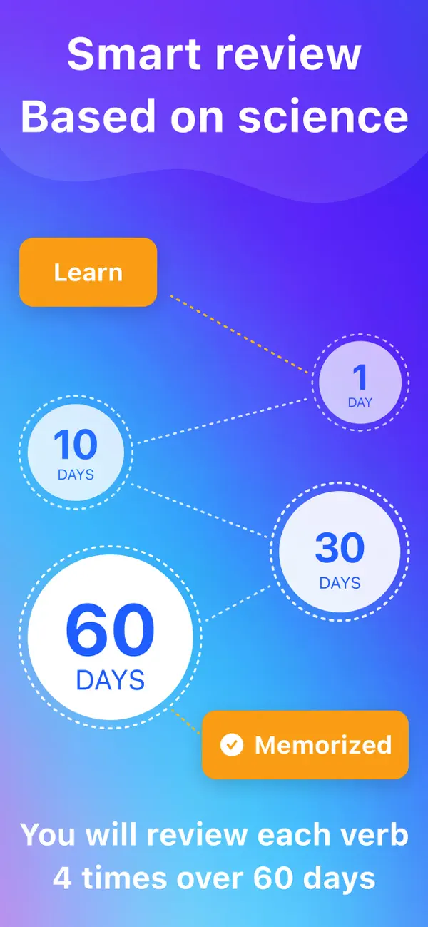 Learning Spanish Verbs, French screenshot 3
