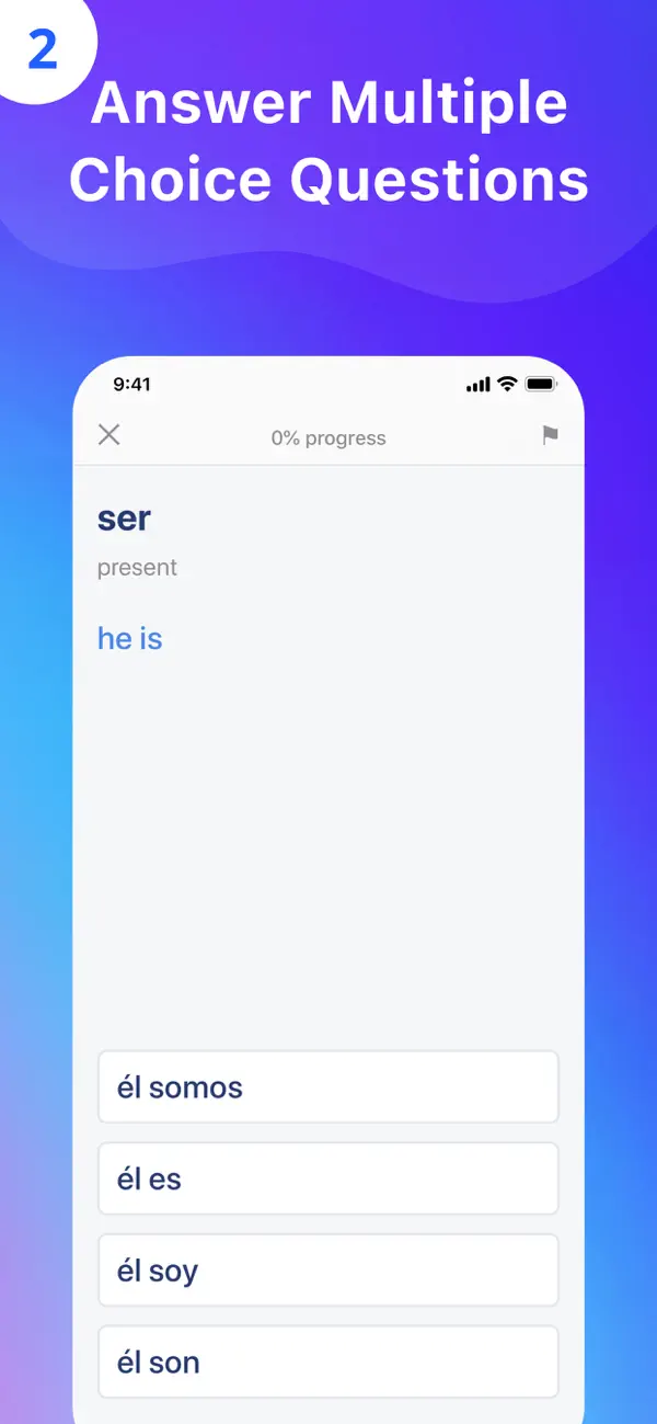 Learning Spanish Verbs, French screenshot 1