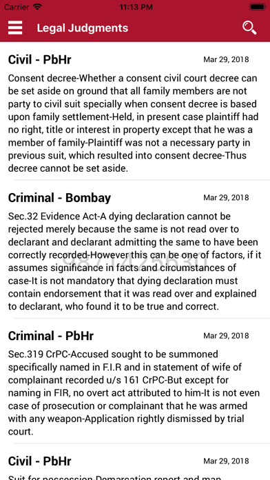 Legal Judgments screenshot 1