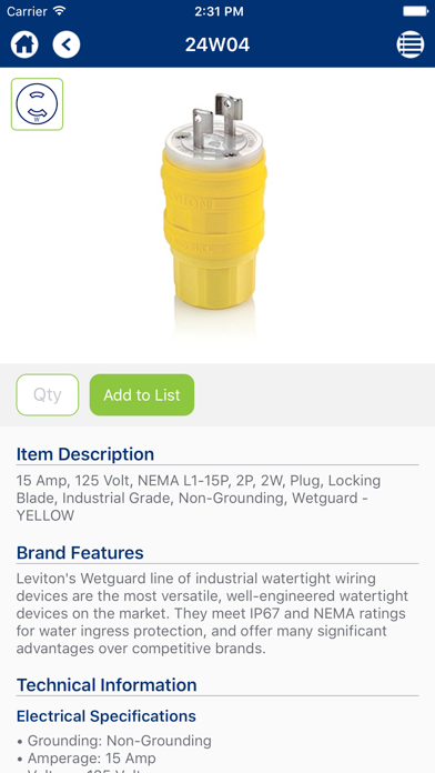 Leviton Wiring Device Selector screenshot 1