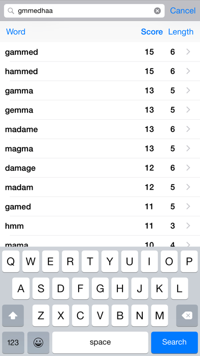 Lexeme Free Word Game Helper screenshot 2