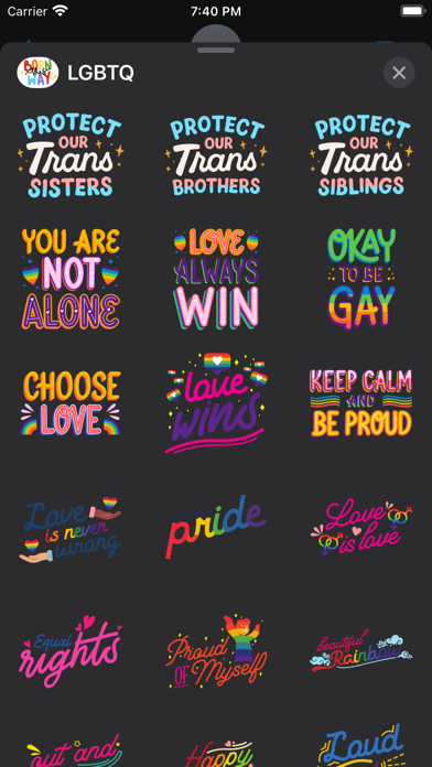 LGBTQ+ Pride Month Stickies screenshot 2