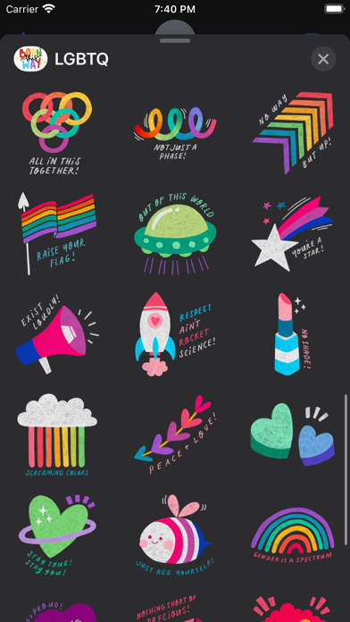 LGBTQ+ Pride Month Stickies screenshot 1