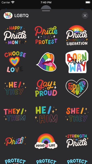 LGBTQ+ Pride Month Stickies screenshot 3