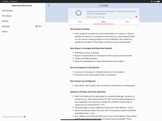Liberating Structures screenshot 2