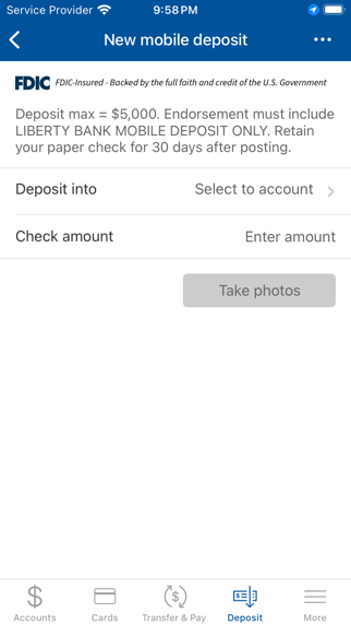Liberty Bank Mobile Banking screenshot 2