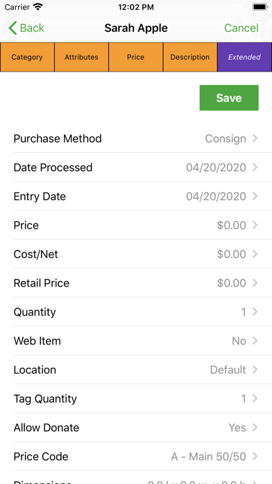 Liberty Item Entry screenshot 1