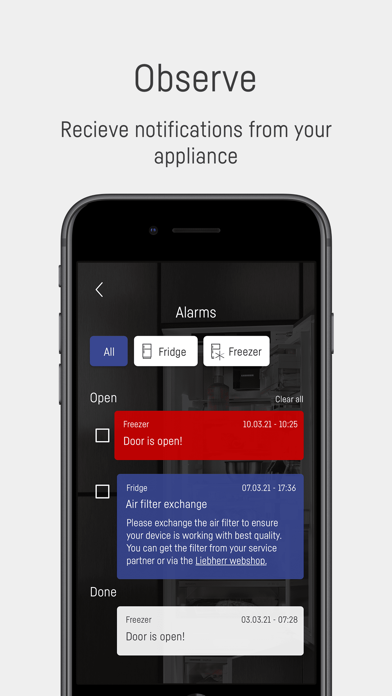Liebherr SmartDevice screenshot 2