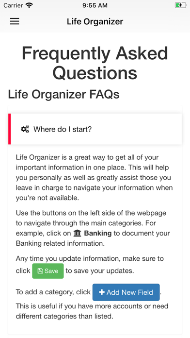 Life Organizer & Estate Plan screenshot 1