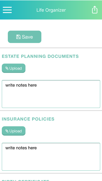 Life Organizer & Estate Plan screenshot 4