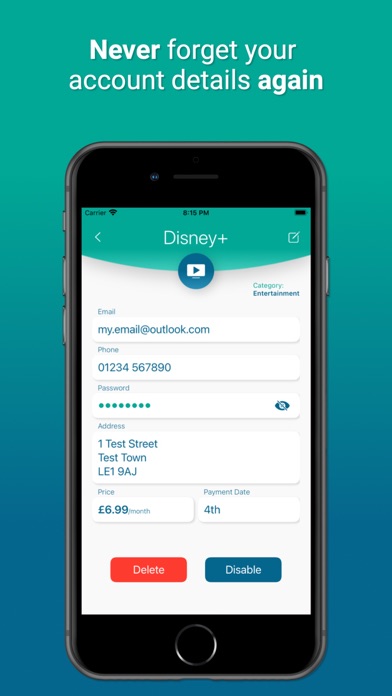 LifeAdmin: Accounts Tracker screenshot 2