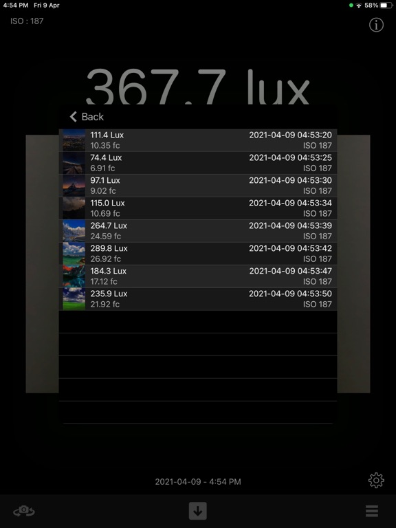 Light Meter - Brightness Calc screenshot 2