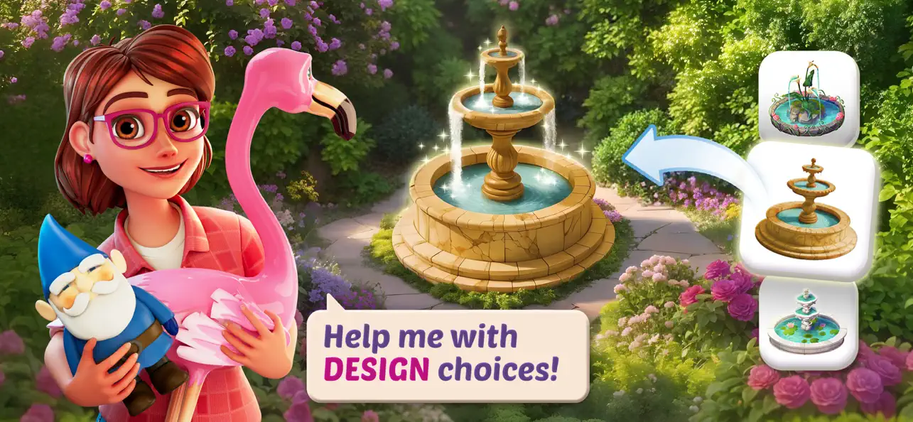 Lily’s Garden: Match & Design screenshot 2