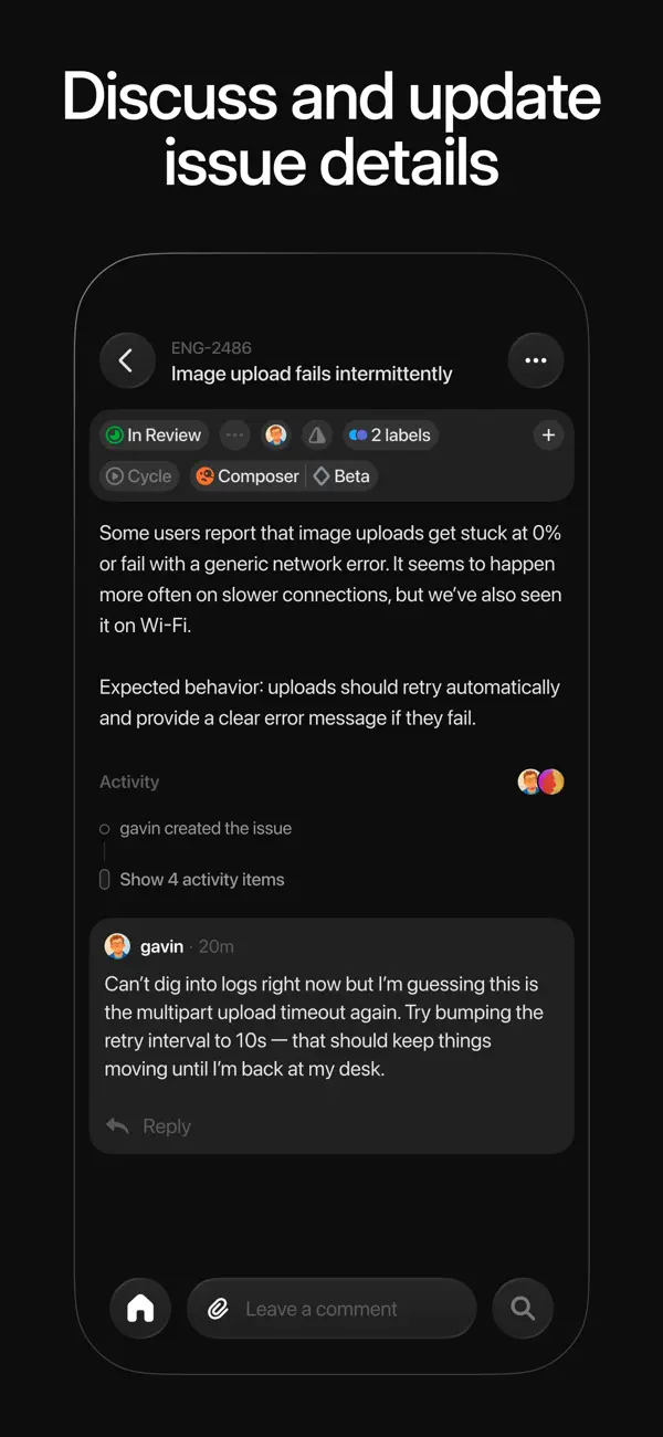 Linear Mobile screenshot 1