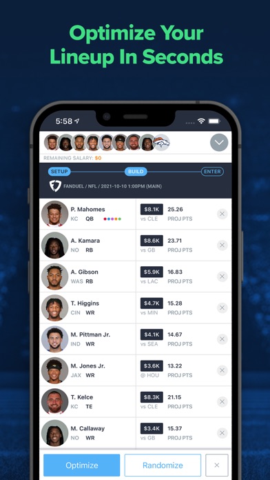 LineupHQ FanDuel DFS Optimizer screenshot 4
