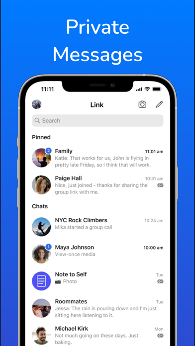 Link Messenger stories, calls screenshot 4