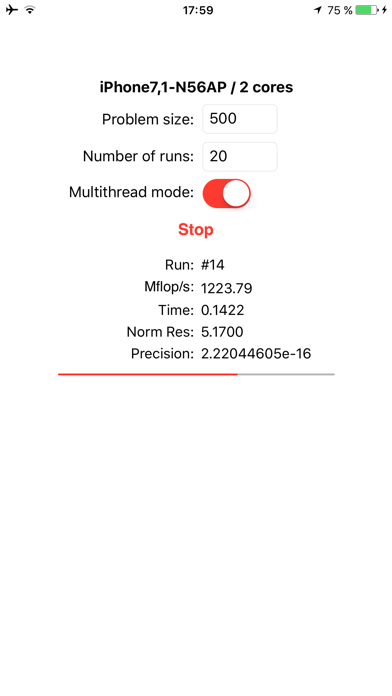 Linpack screenshot 1
