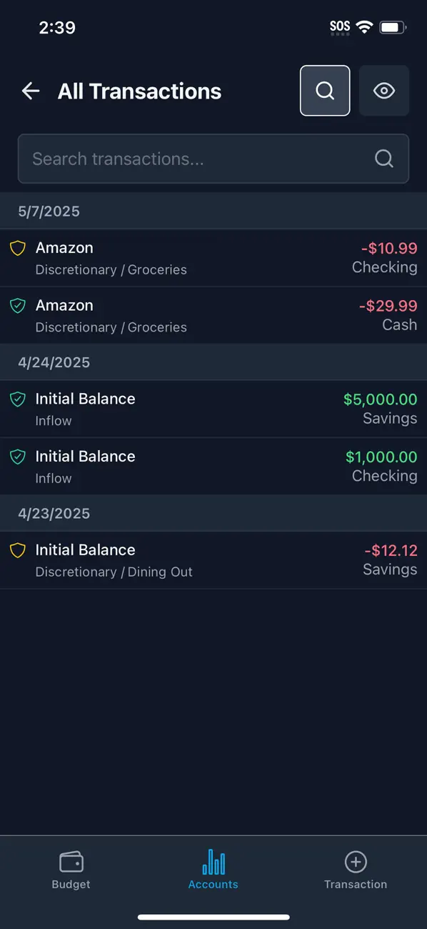 Liquid Budget screenshot 1