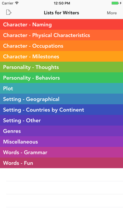 Lists for Writers screenshot 5