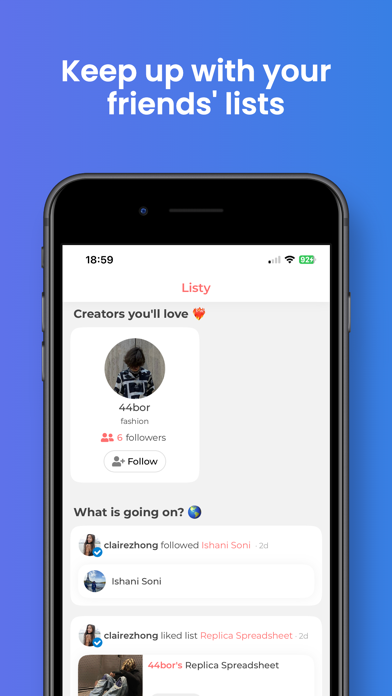 Listy - Your world listed screenshot 1