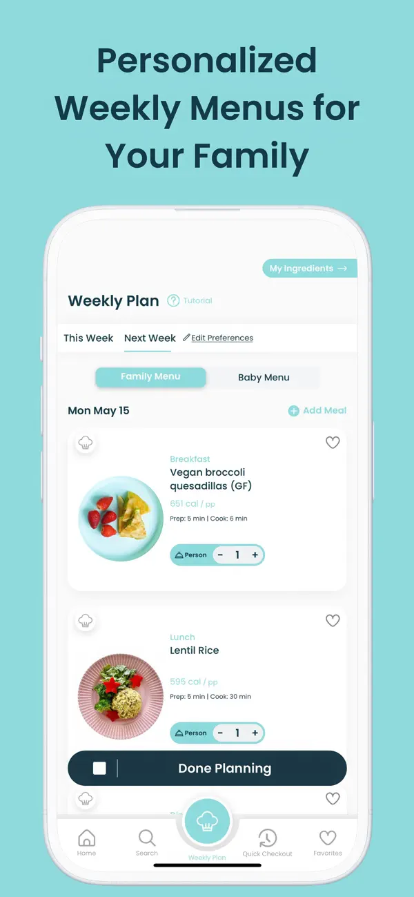 Little Lunches - Meal Planning screenshot 4
