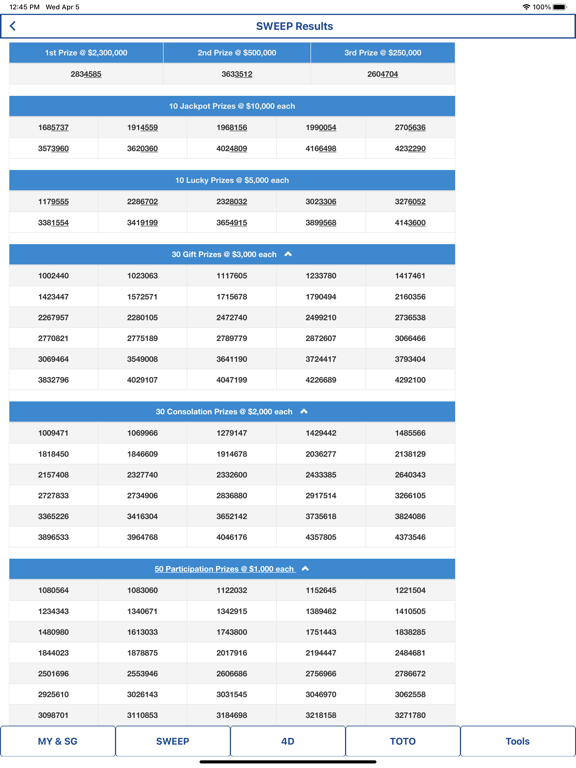 Live 4D Results Toto 4D screenshot 8