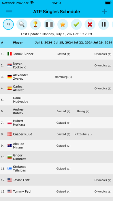 Live Tennis Rankings / LTR screenshot 1