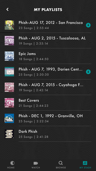 LivePhish screenshot 2