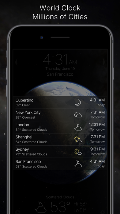 Living Earth - Clock & Weather screenshot 1