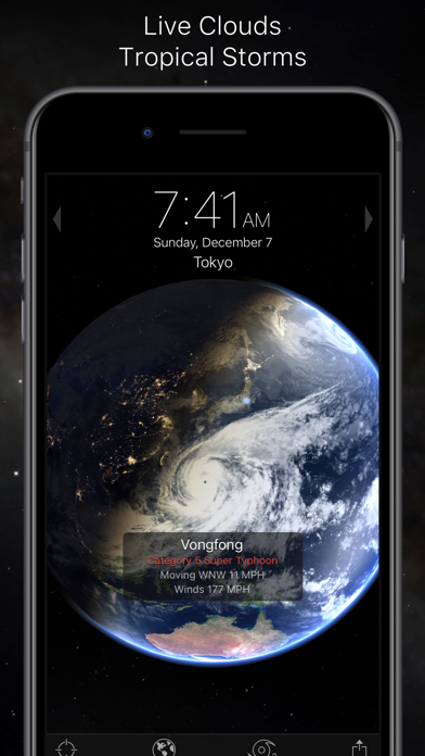 Living Earth - Clock & Weather screenshot 2