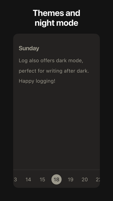 Log Notebook screenshot 1
