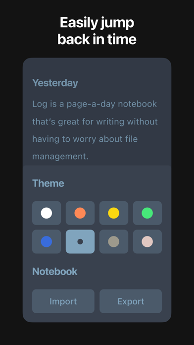 Log Notebook screenshot 2