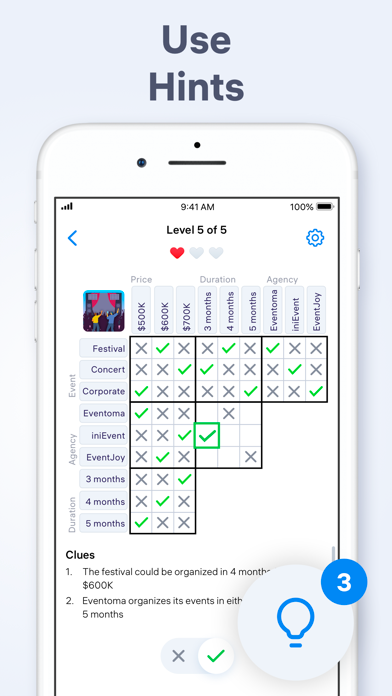 Logic Puzzles - Clue Game screenshot 2